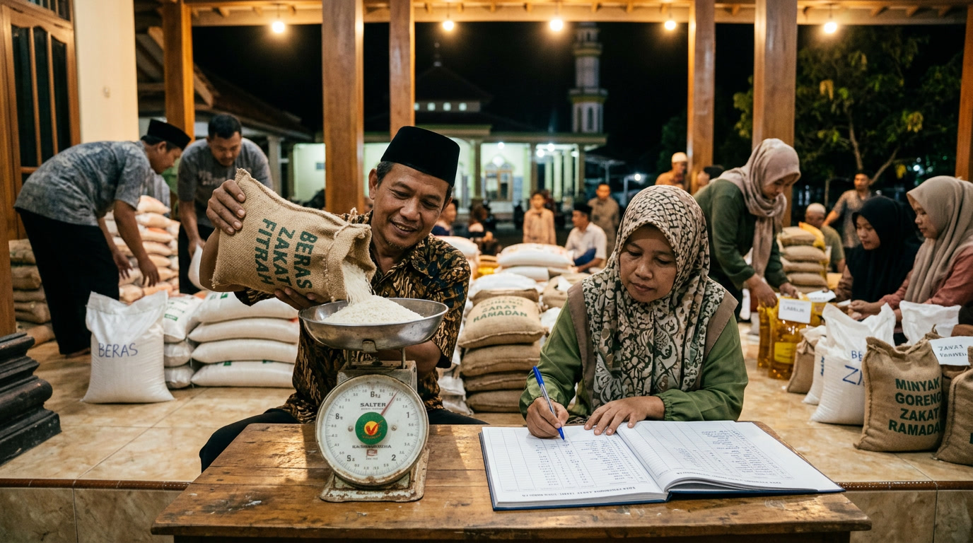 Status Panitia Zakat Fitrah dalam Fiqih: Amil atau Wakil? Penjelasan Mazhab Syafi'i